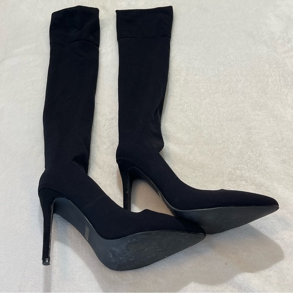 unbranded Shoes - UNBRANDED WOMENS HEELS WITH STOCKINGS TOP. SIZE 37 BLACK.